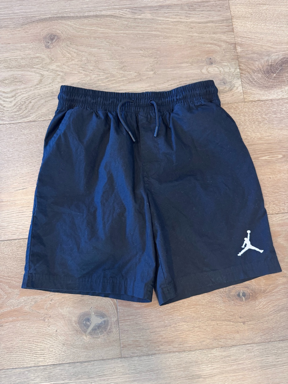Jordan Boy’s Black Athletic Shorts with White Jumpman
